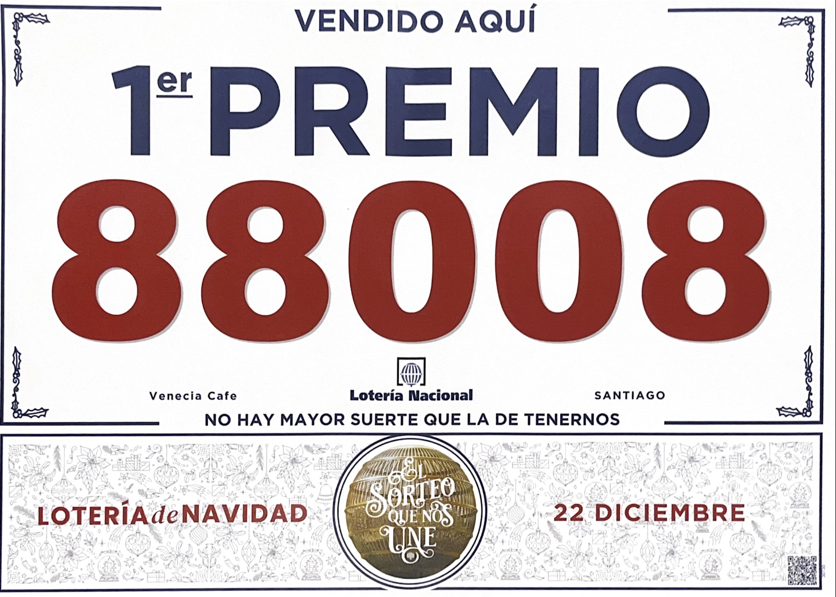 Primer premio: 88008